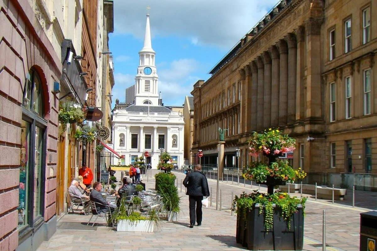 City Centre Apartment W Parking & Hyperoptic Wifi Glasgow Zewnętrze zdjęcie